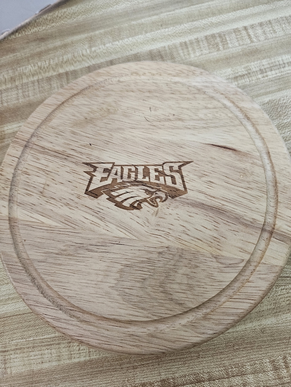 Philadelphia Eagles NFL Picnic Time Brie Cheese Board 3 Tool Set Wood Swivel New